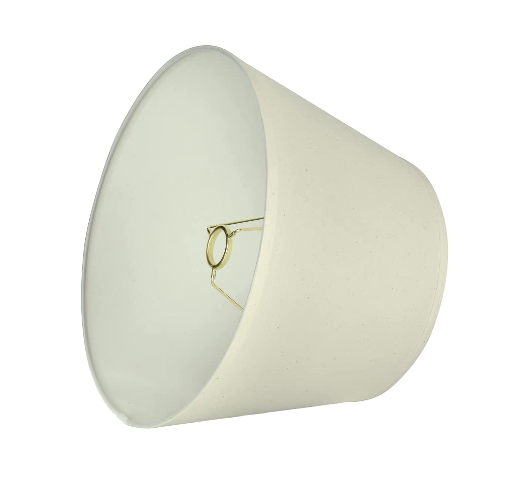 Aspen Creative 58802A, Empire Uno Lamp Shade, Off White, 10&quot; Top X 14&quot; Bottom X 9.5&quot; Slant Height, Slip Uno 33Mm