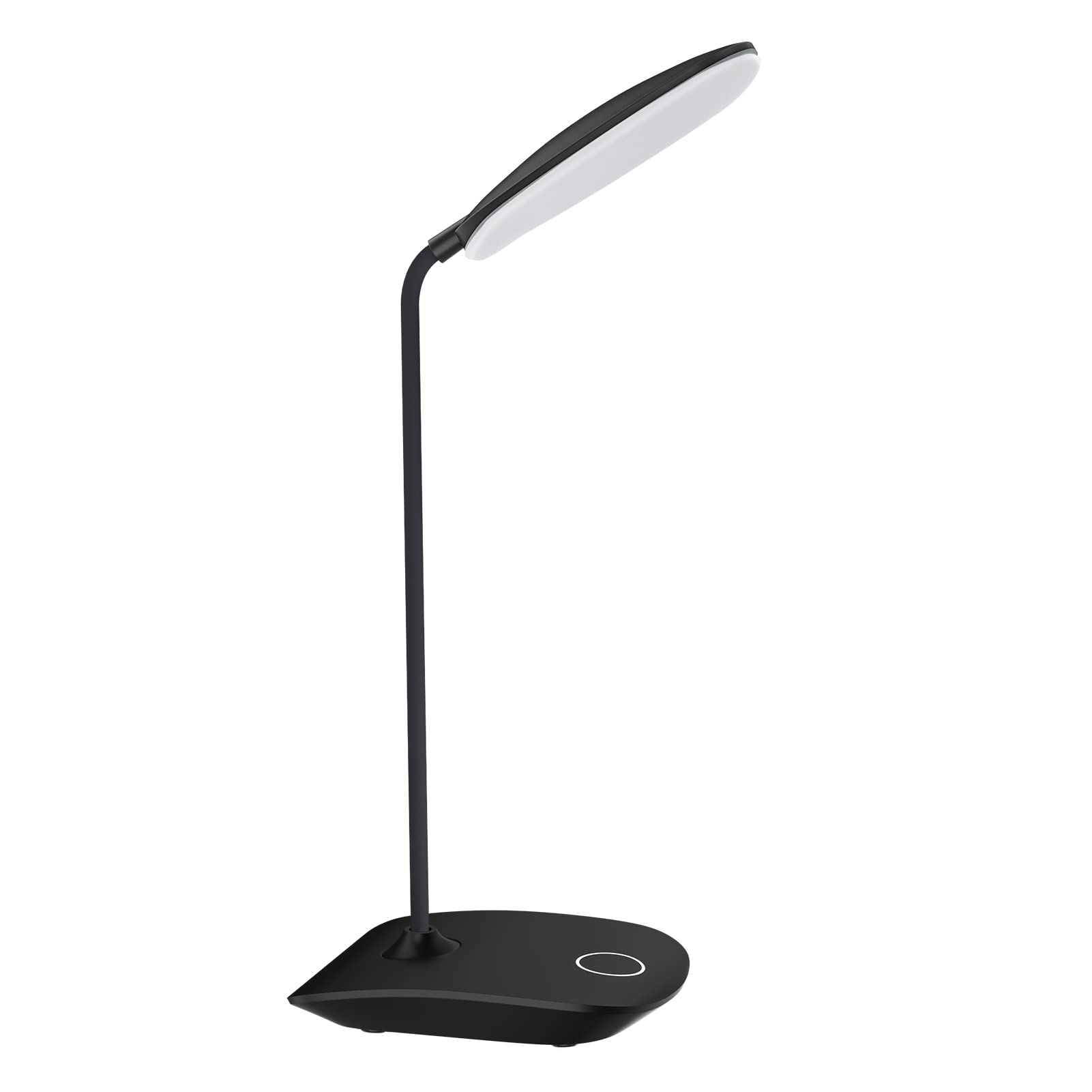 DEEPLITE LED Desk Lamp, Flexible Gooseneck, 3 Level Brightness, Battery Operated, Touch Control, Compact, Black, Model OL-T04