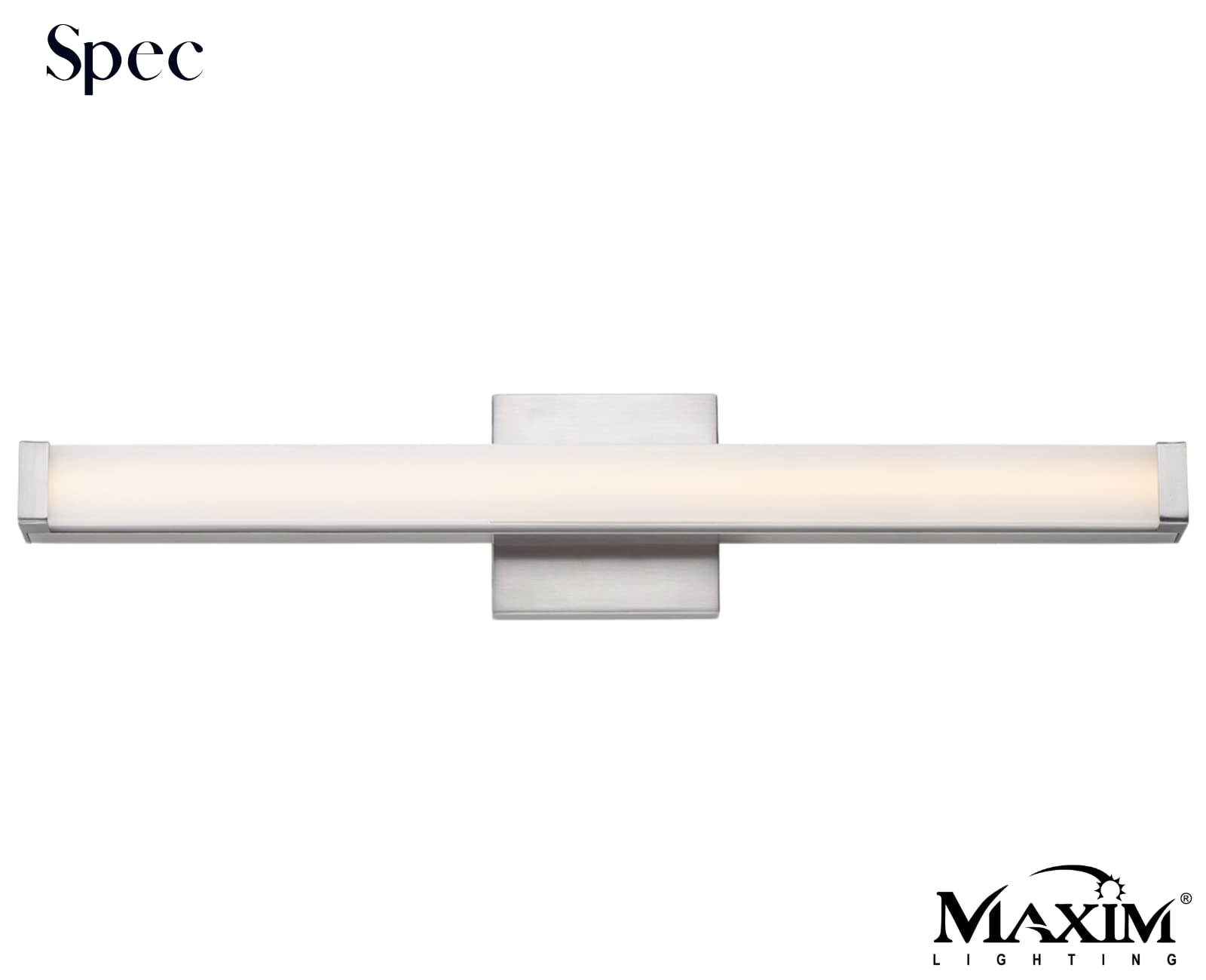 Maxim 52004Sn Spec Collection 30 Inch Dimmable Led Bathroom Vanity Light I 3000K I Satin Nickel I Modern Contemporary Light Fixt