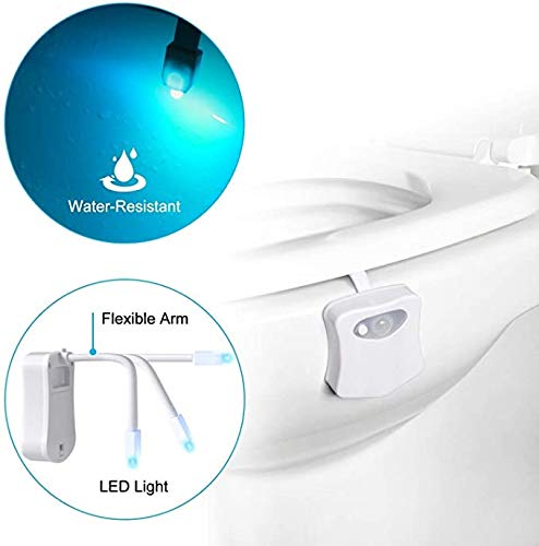 Bsashf 4 Pack Color Changing Toliet Night Light Motion Sensor Led Toilet Motion Activated Led Light Washroom Light Uv Slap Activ