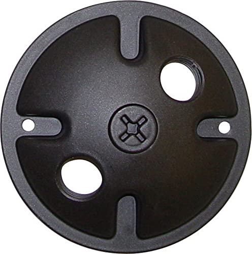 Nuvo Lighting Sf76/666 Two Light Die Cast Aluminum Durable Outdoor Landscape Lighting Security Flood Mounting Plate, Dark Bronze