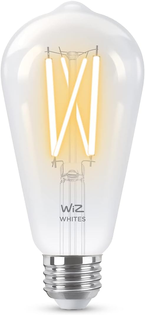 Wiz Connected 60W St19 Tunable White Filament Led Smart Light Bulbs - Connects To Your Wi-Fi - E26 Smart Bulb - Control With Voi