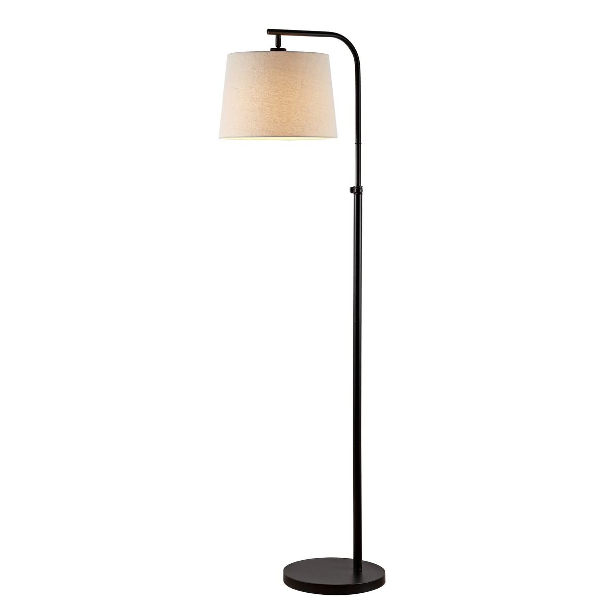 SAFAVIEH Lighting Collection - Winley Black Adjustable 65-Inch Floor Lamp, Industrial Transitional Design, LED Bulb Included (FL