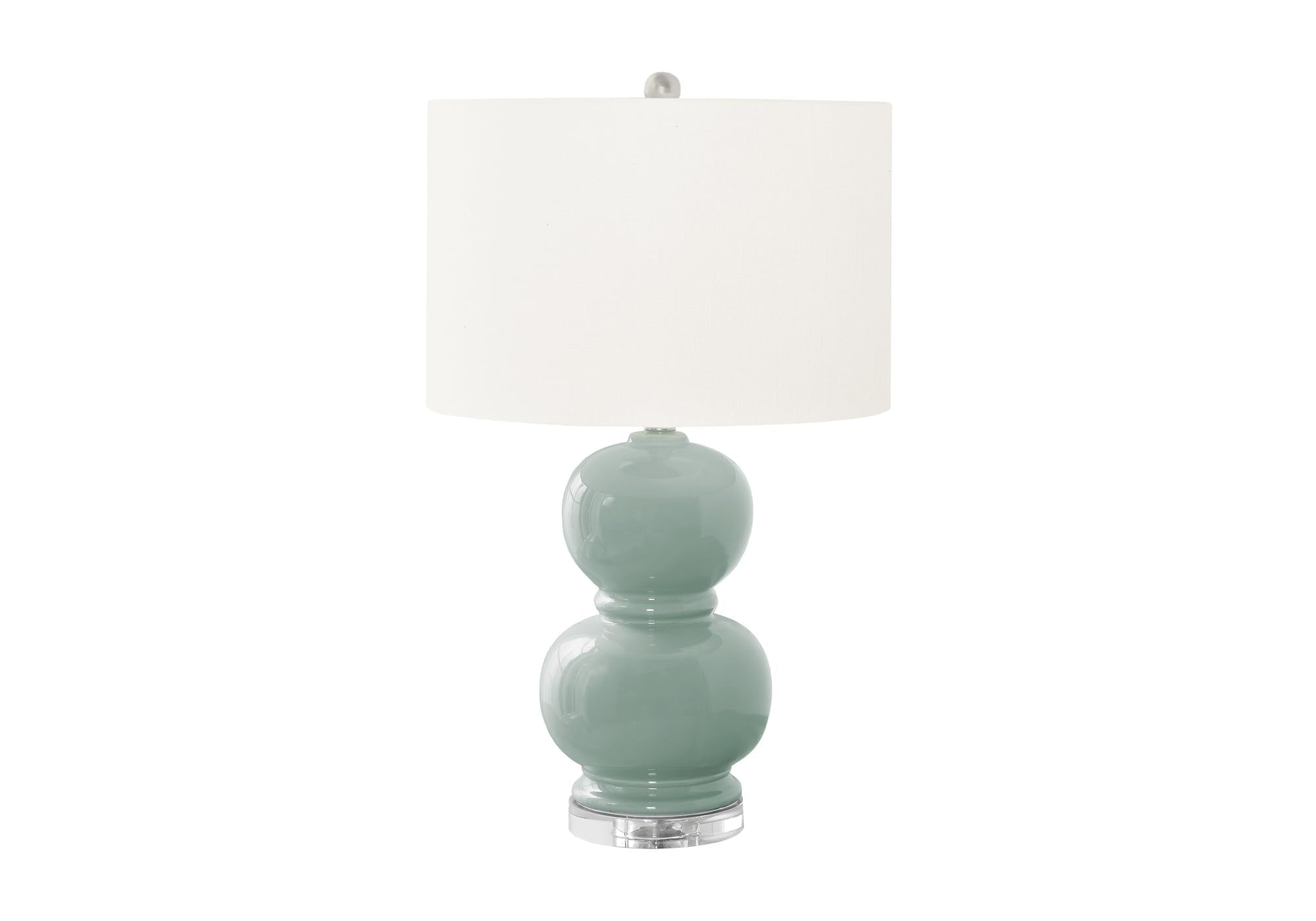 Monarch Specialties 9743, Blue Cream, Contemporary Lighting Table Lamp Ceramic Ivory Shade, 15&quot; L x 15&quot; W x 25&quot; H