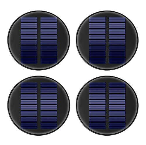 EDOF 4 Packs 8 Color Solar Lights Replacement Top(Top Size 3.74 inch,Bottom Size 2.83 inch),Garden Gift Garden Decor,Replacement