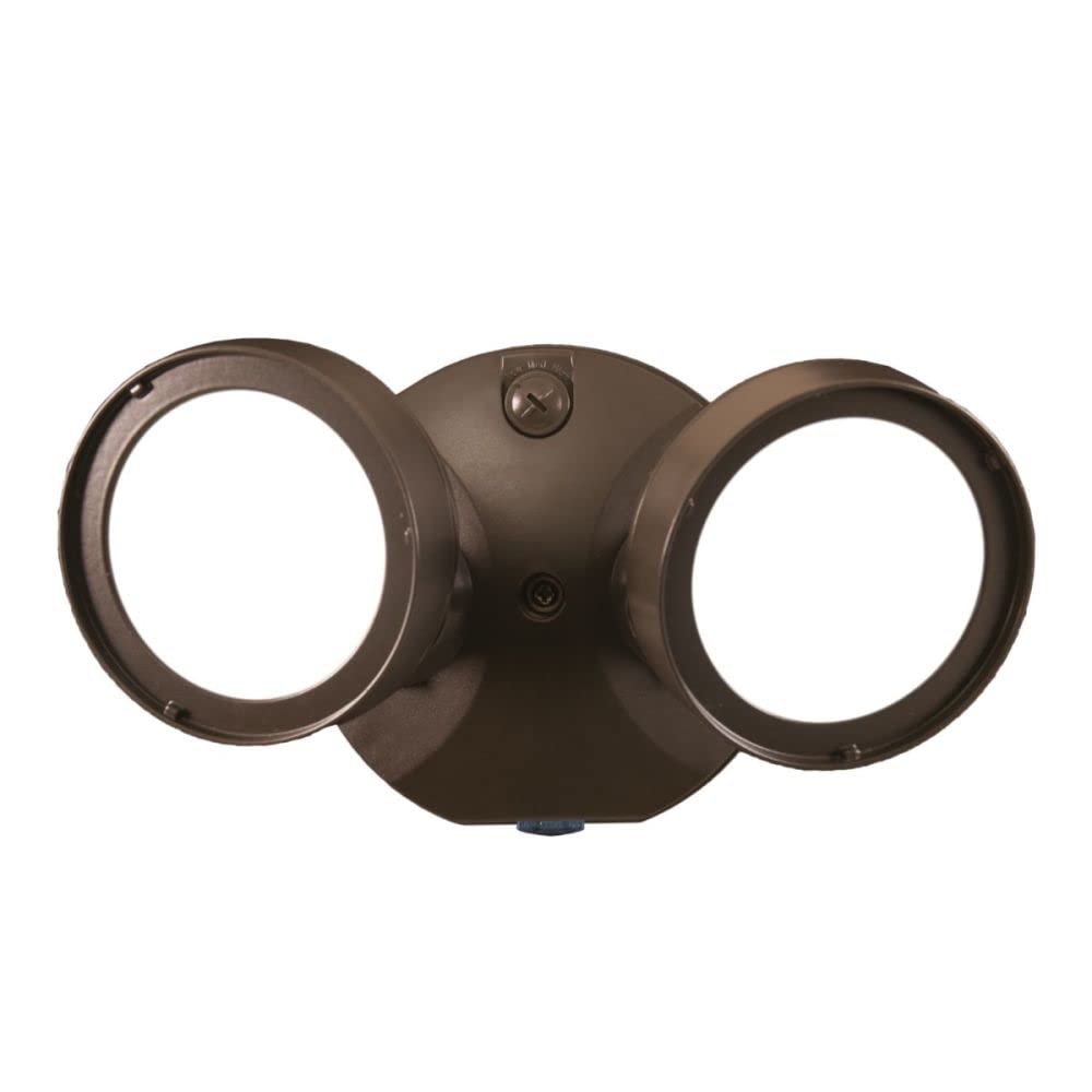 HALO TGS Outdoor LED Dusk to Dawn-Flood & Security Light Twin Round Head Bronze