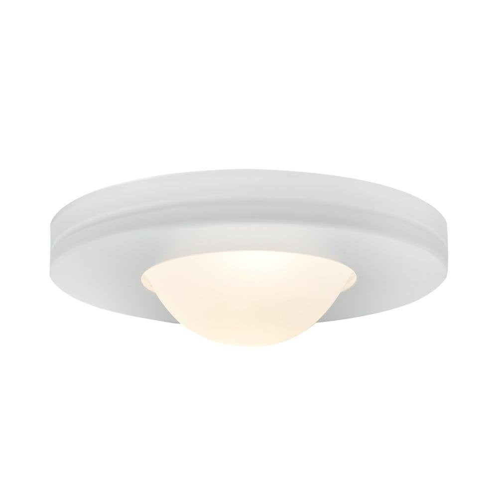JESCO Lighting PK503WH Straight-edged Slim Disk with Frosted Glass Lens
