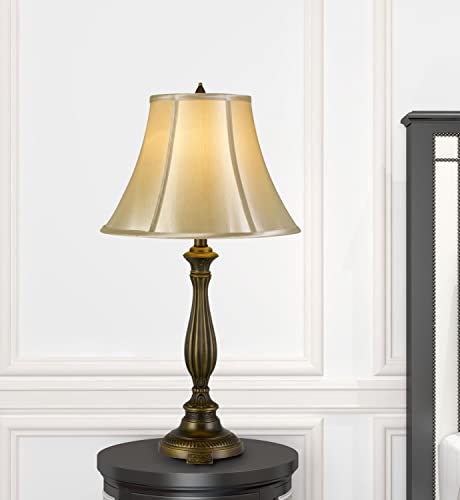 Cal Lighting Bo-2953Tb Transitional One Light Table Lamp From Meath Collection In Brass - Antique Finish, 15.00 Inches