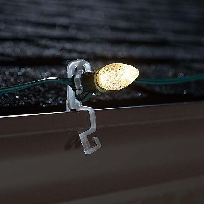 Holiday Lighting Outlet Faceted C7 Christmas Lights | Pink Led Light Bulbs Holiday Decoration | Warm Christmas Decor For Indoor & Outdoor Use | 2 Smd Leds In Each Light Bulb | Set Of 500