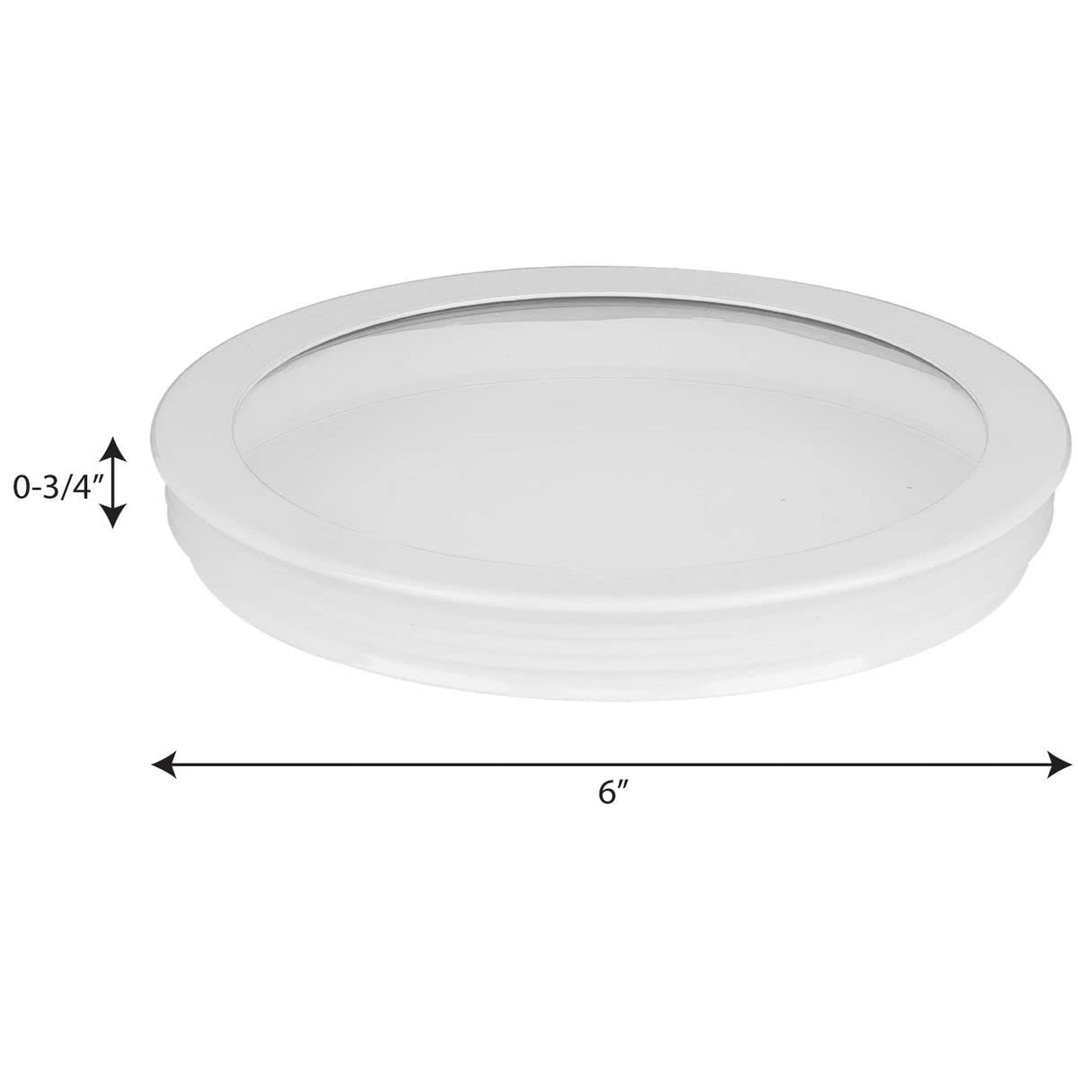 Progress Lighting Cylinder Collection 6'' Clear Glass Round Cylinder Lens Cover For P5642 Cylinders White