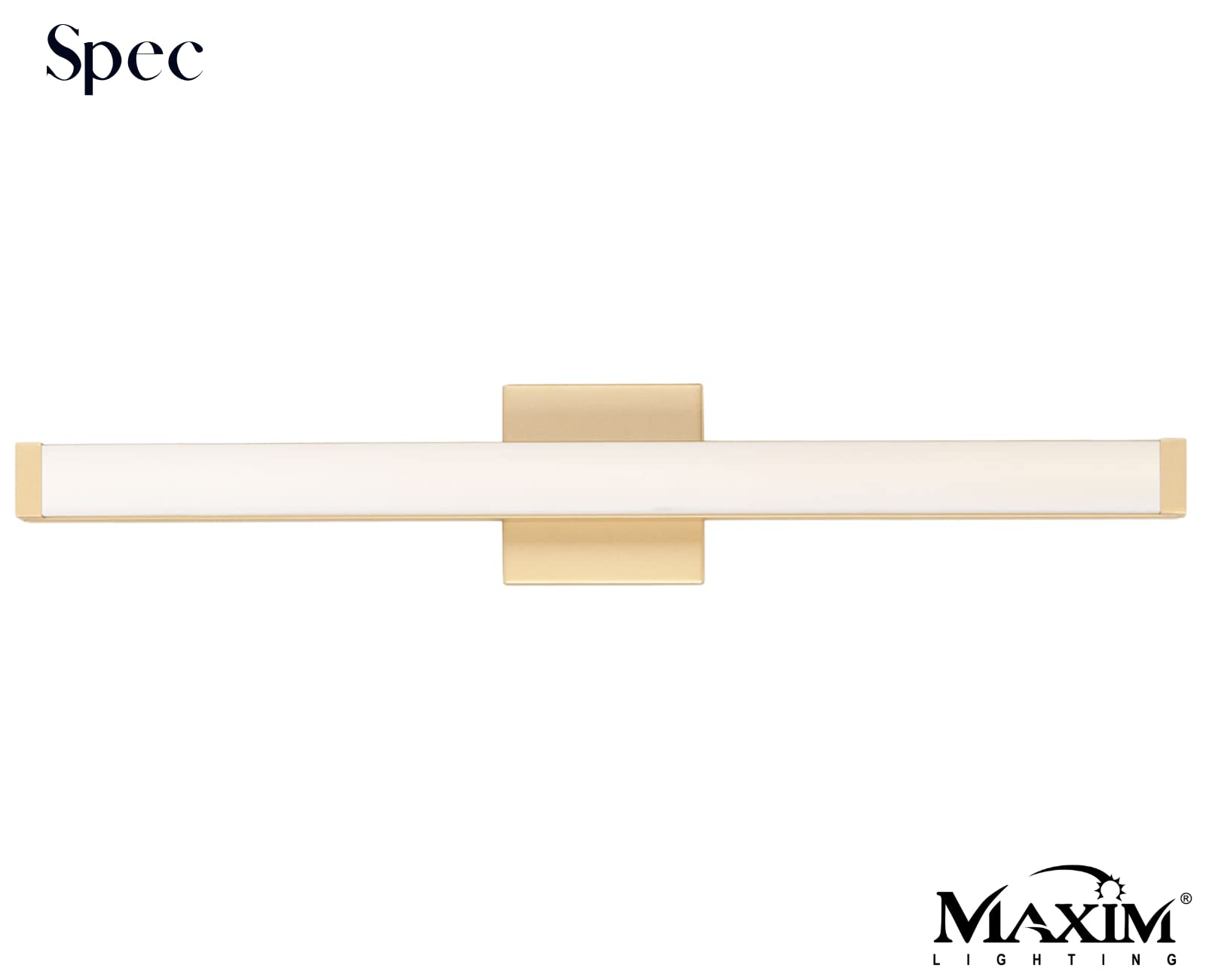 Maxim 52004Gld Spec Collection 30 Inch Dimmable Led Bathroom Vanity Light I 3000K I Gold I Modern Contemporary Light Fixture I P