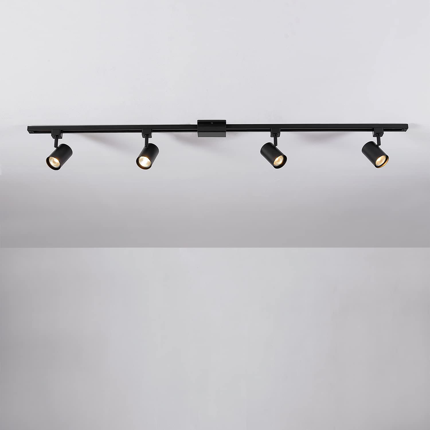 Globe Electric 59738 Tribeca 4-Light Track Lighting Kit, 56", Matte Black, Metal, Bulb Not Included