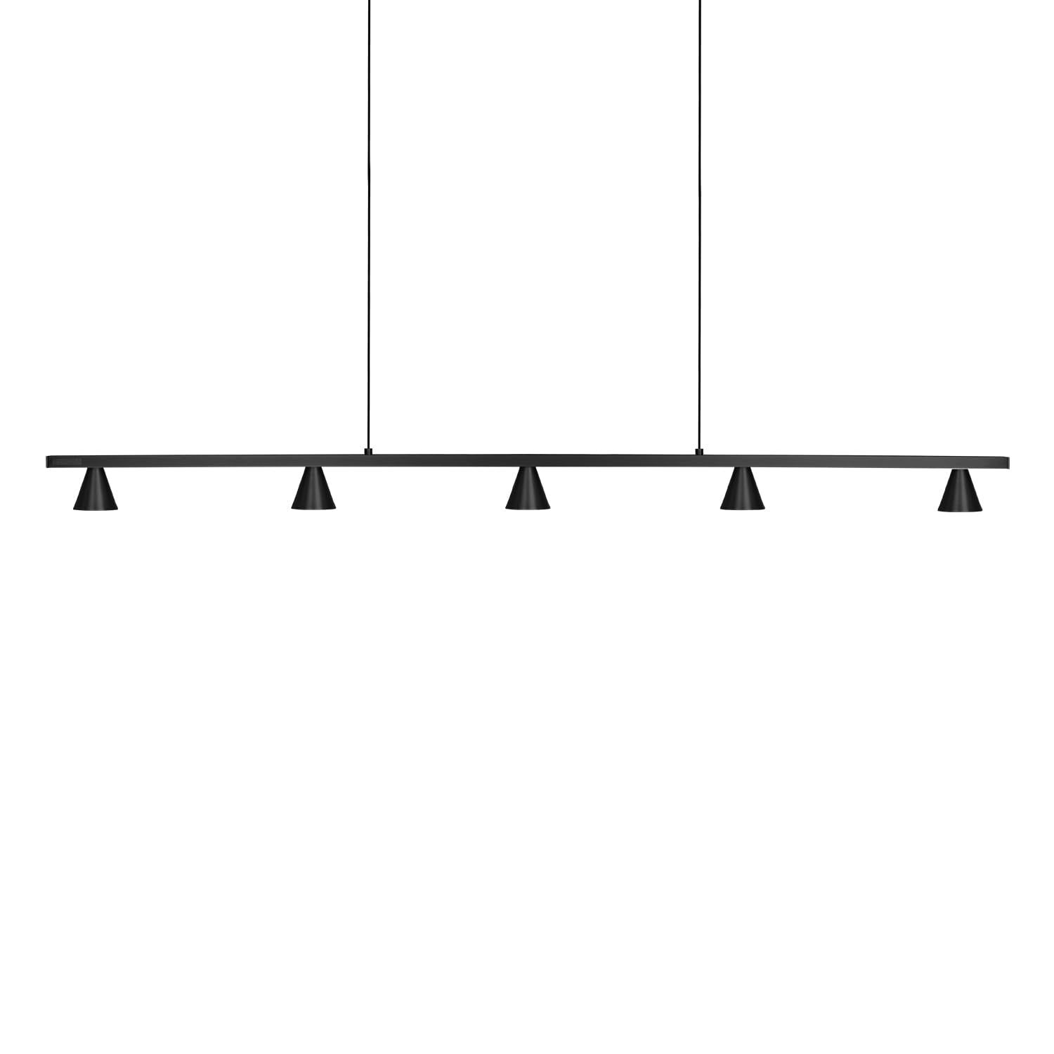 Kuzco Lighting Dune 47-in Black Metal Ceiling Pendant, LED Bulb, SKU LP19947-BK-UNV