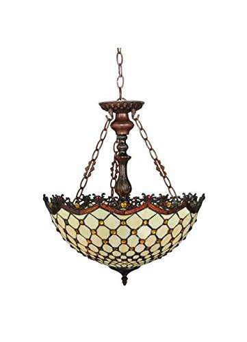 Meyda Home Indoor Decorative Lighting Accessories 18"W Diamond And Jewel Inverted Pendant