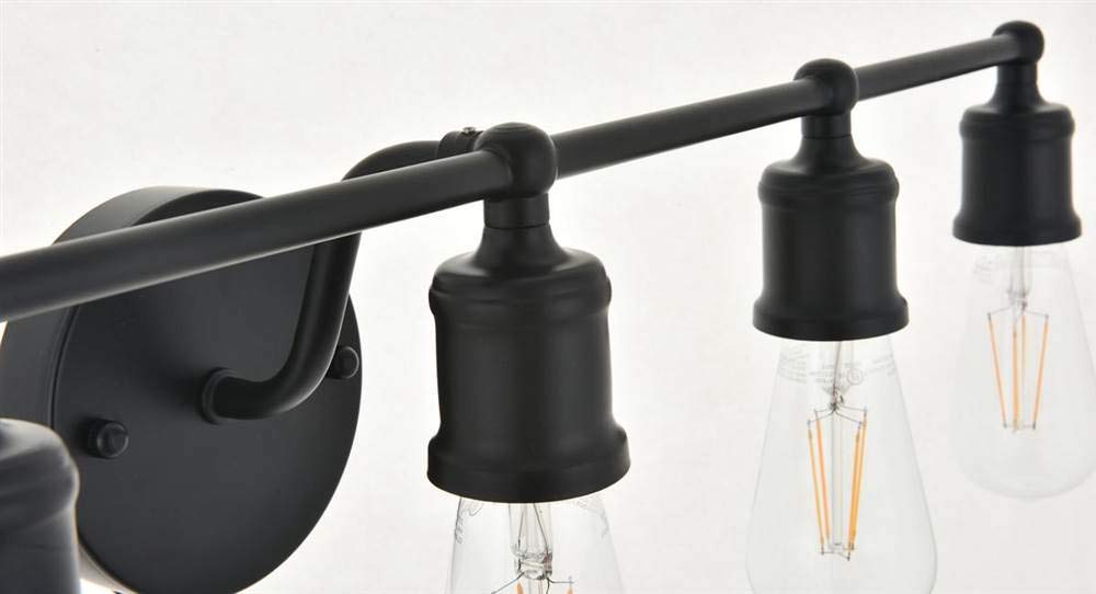 Living District Indoor Modern Home Decorative Bright Ceiling Serif 5 Light Black Wall Sconce
