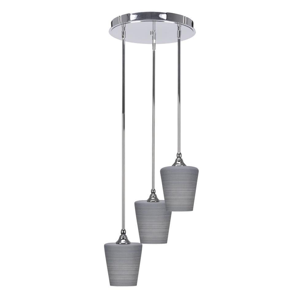 Empire 3 Light Cluster Pendalier in Chrome (2143-CH-4032)
