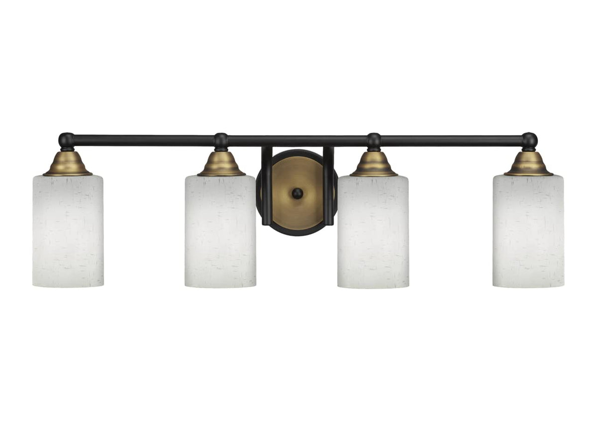 Toltec Lighting Paramount 4 Light Bath Bar In Matte Black & Brass (3424-Mbbr-310)
