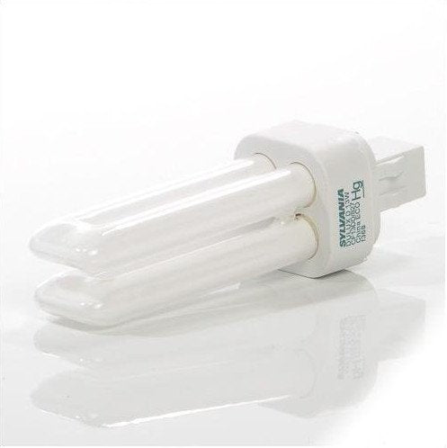 Sylvania 21117 (12-Pack) Cf13Dd/827/Eco 13-Watt Double Tube Compact Fluorescent Light Bulb, 2700K, 780 Lumens, 82 Cri, T4 Shape, Gx23-2 Bi-Pin Base
