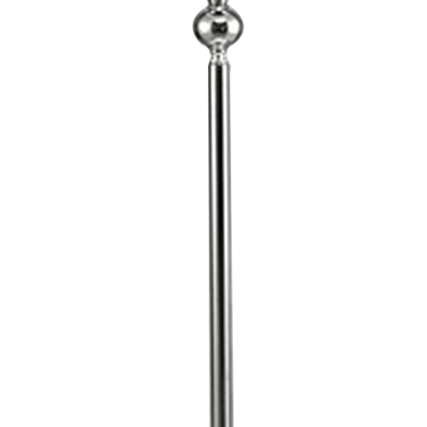 Benjara Floor Lamp With Metal Frame And Crystal Accent, White