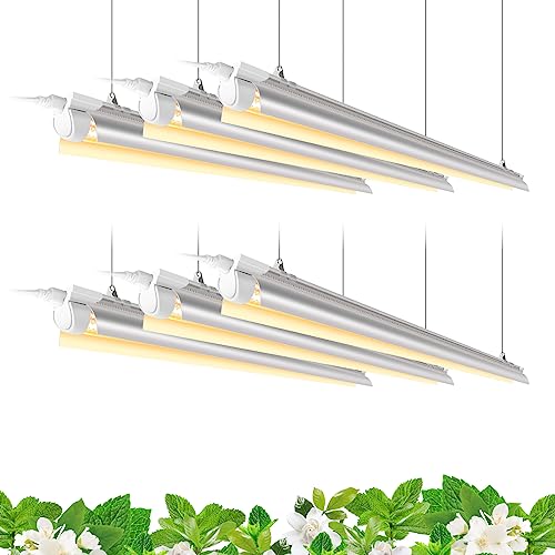 Barrina Plant Grow Light, 252W(6 X 42W, 1400W Equivalent), Full Spectrum, Led Grow Light Strips, T8 Integrated Growing Lamp Fixt