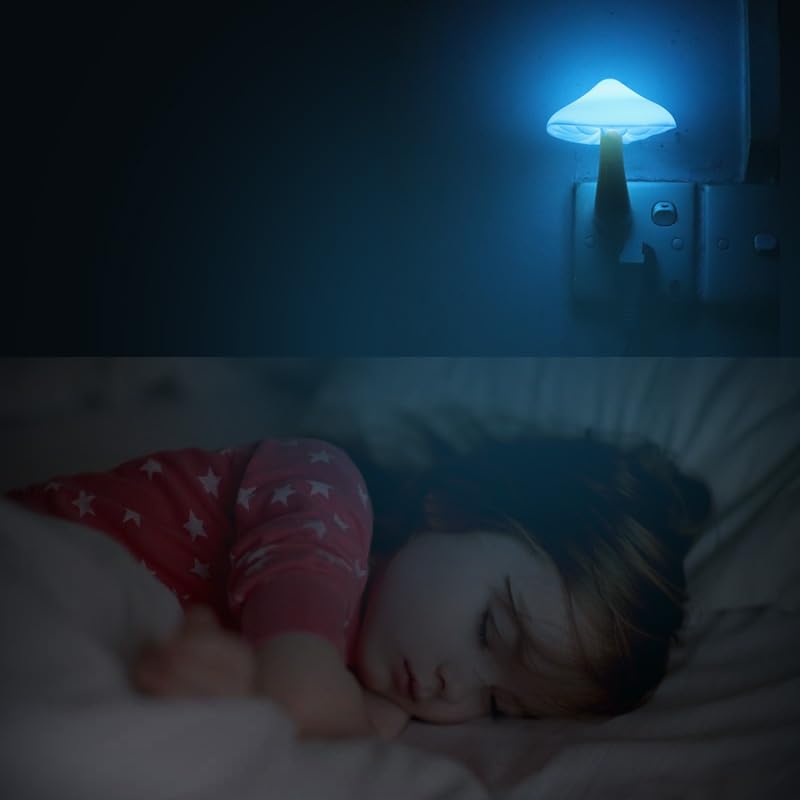 Ausaye 3 Pack Sensor Led Night Light Plug In Lamp 7 Color Changing Mushroom Light Cute Night Lights For Adults Kids Nightlight B