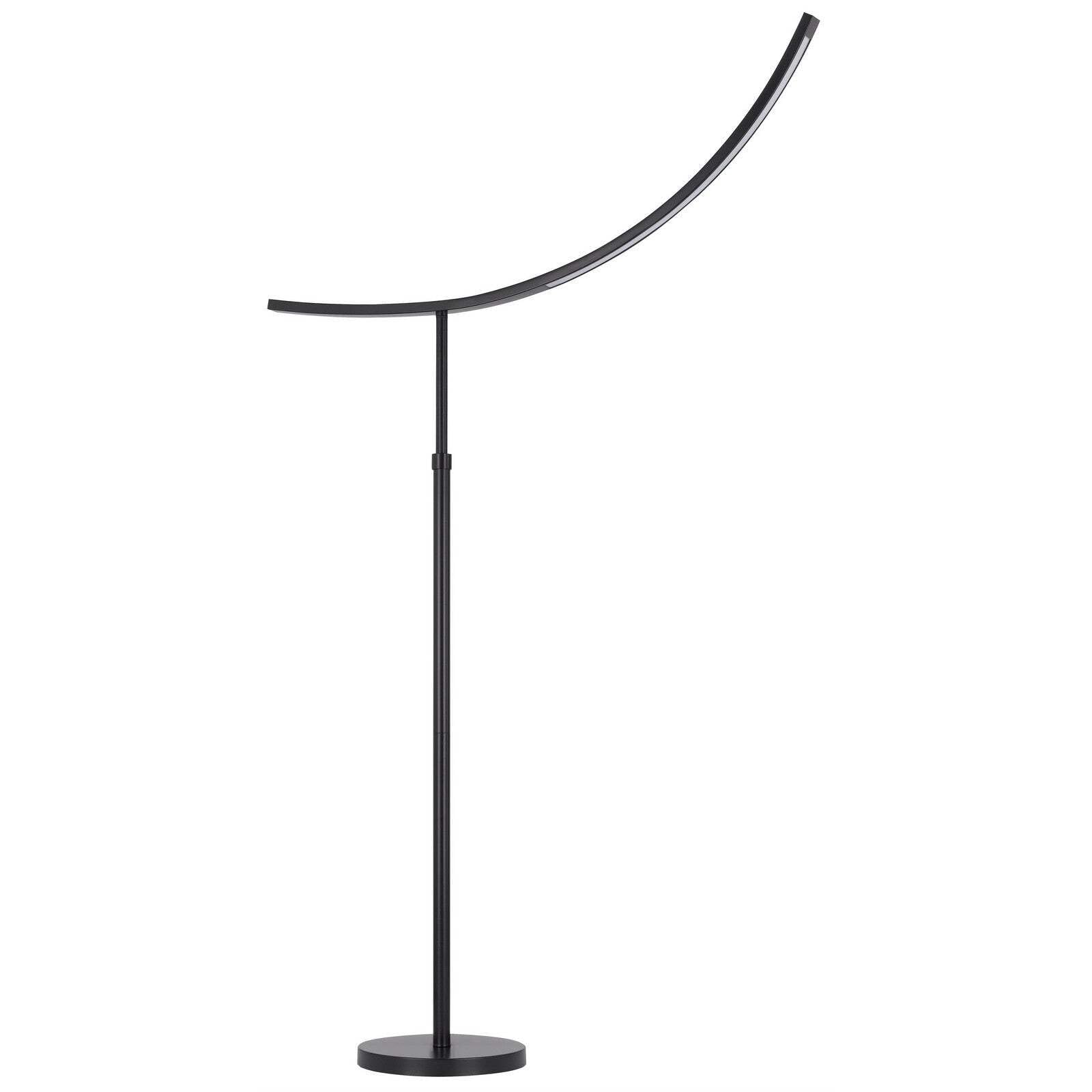 HomeRoots Bronze Adjustable LED Floor Lamp, Traditional Shape, 74 in. Height