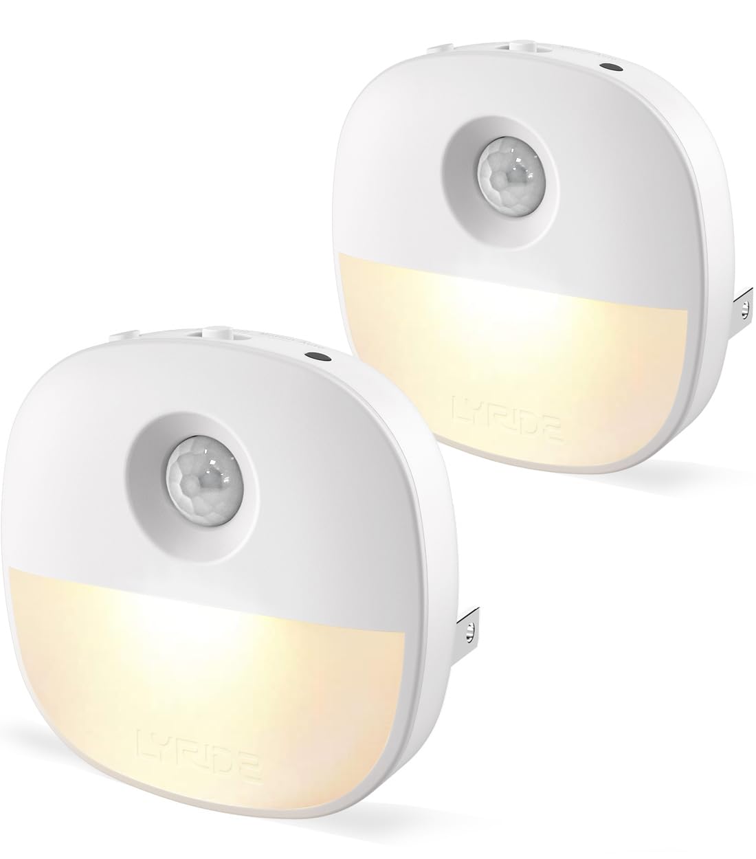 Lyridz Plug in Night Light with Motion Sensor and Dusk to Dawn Sensor, Dimmable Warm Nightlight with 1-50lm Adjustable Brightnes