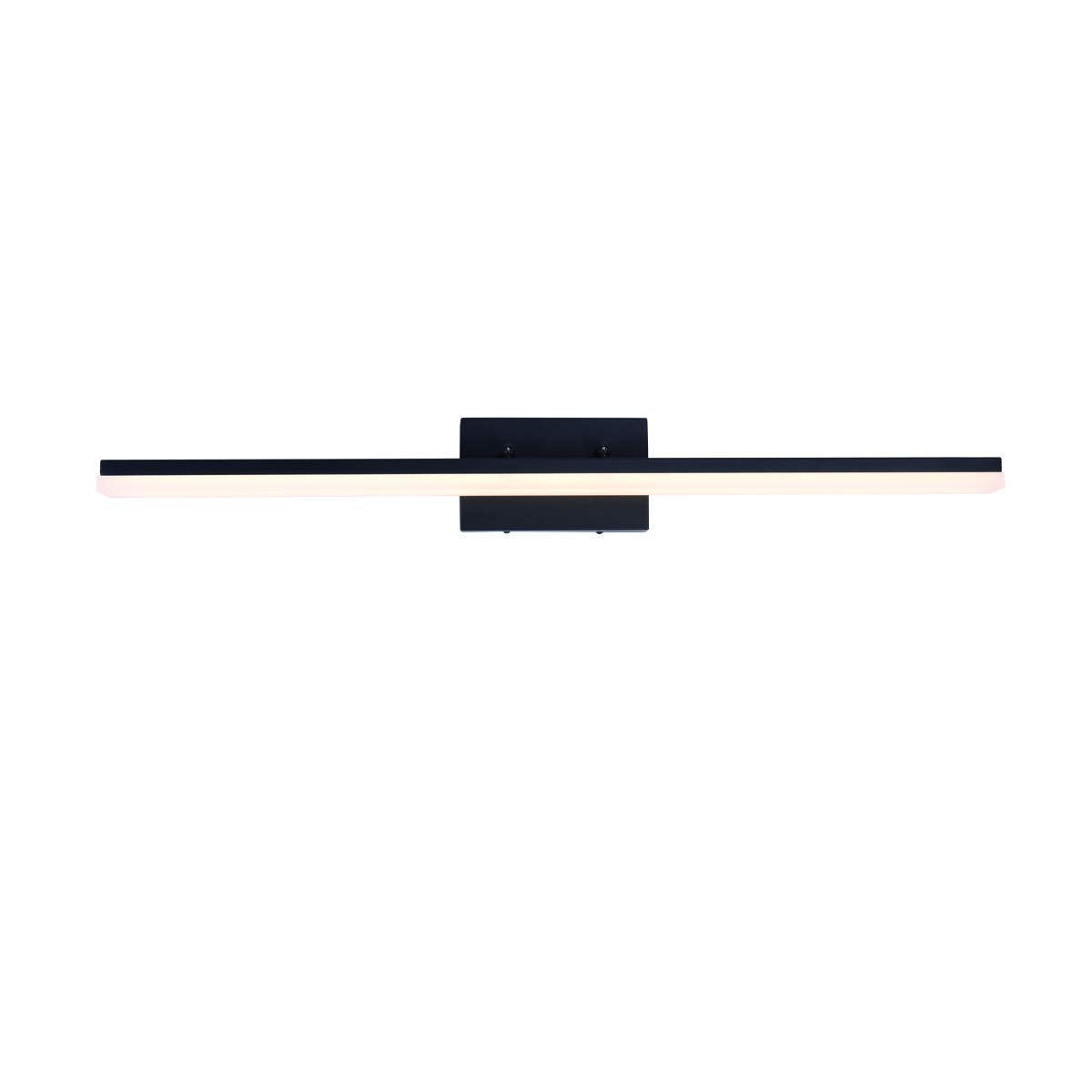Mirrea 36In Modern Led Vanity Light - Dimmable 36W Black, Warm White 3000K For Bathroom
