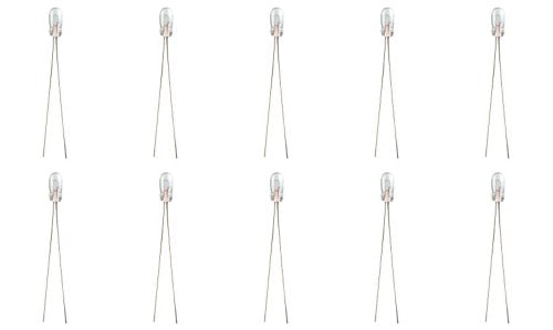 CEC Industries T-1 Bulbs, 28V, 0.67W, Wire Terminal Base, Box of 10, White