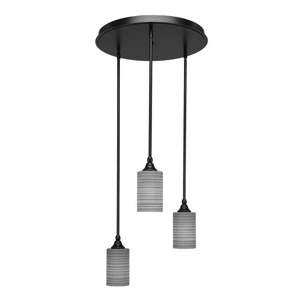 Empire 3 Light Cluster Pendalier In Matte Black (2183-Mb-4062)