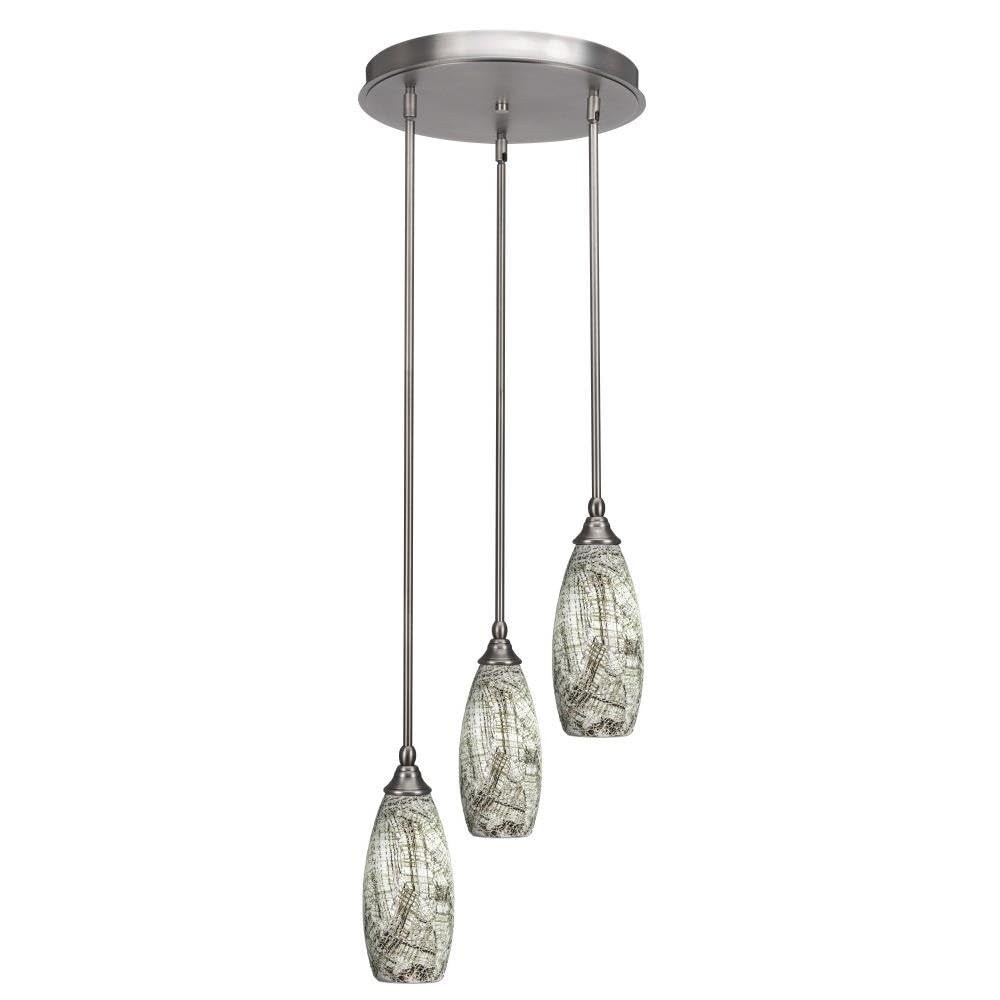 Empire 3 Light Cluster Pendalier in Brushed Nickel (2143-BN-5064)