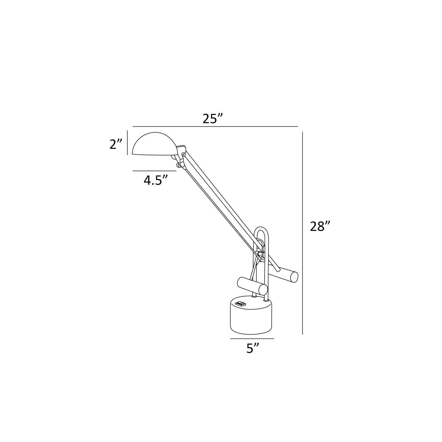 Lite Source LS-306BLK LED Desk Lamp, 29-Inch, Metal, Black