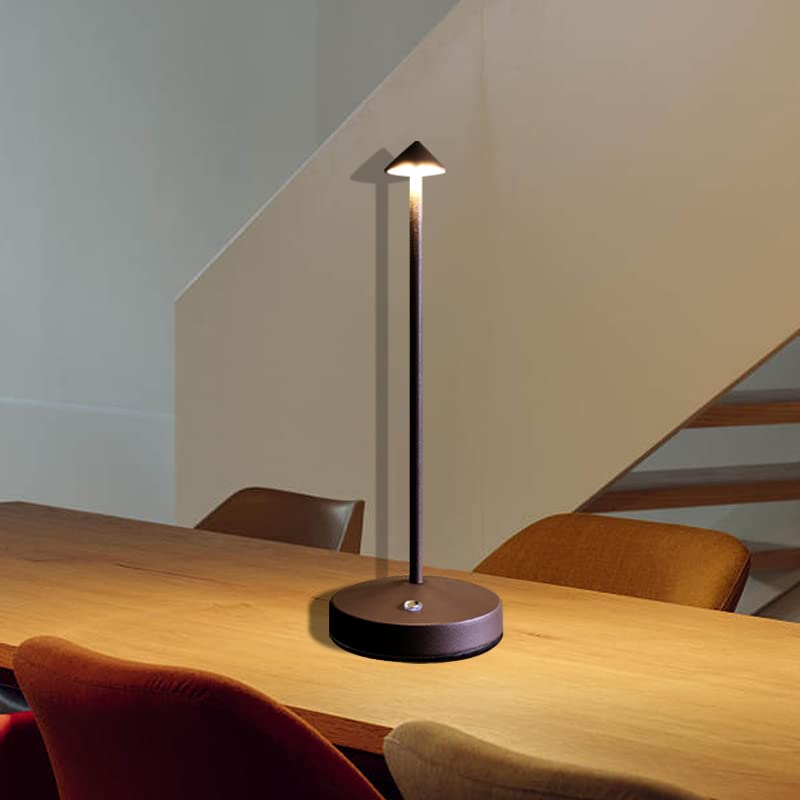 Eypid Cordless Table Lamp, Rechargeable Led Touch Lamp, Dimmable Night Light, Rust