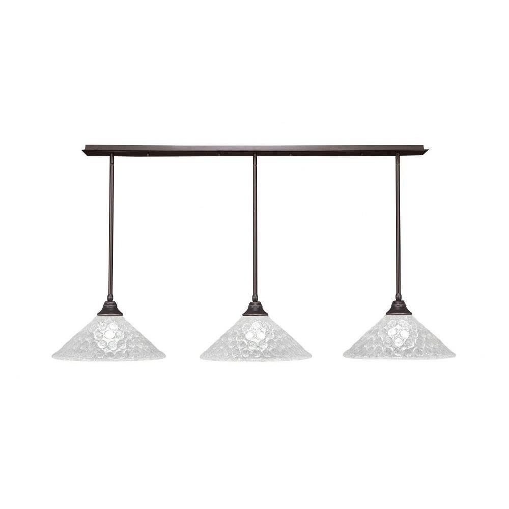 Toltec Lighting 3 Light Linear Pendalier in Dark Granite (48-DG-411)