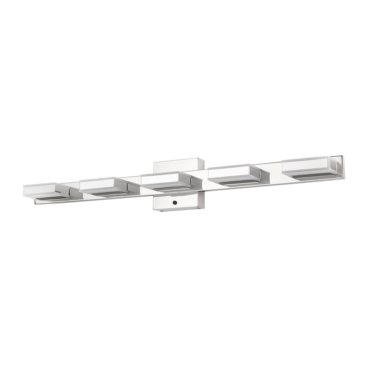 Mirrea 32" Chrome 5-Light Vanity Lights - Adjustable Cct Led Bathroom Lighting Fixture