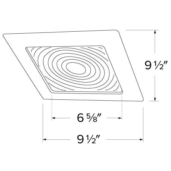 Elco Lighting El11W 8    Cfl Square Trim With Fresnel Glass Lens - El11W Ceiling Light Fixture