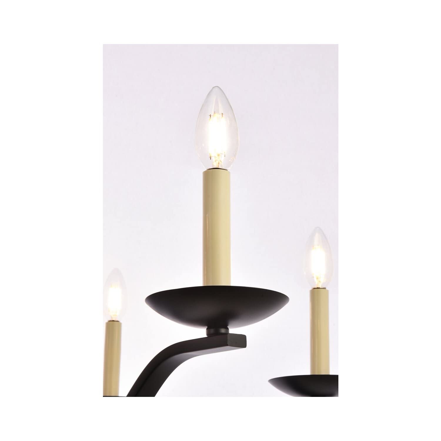 Elegant Lighting Living District Trey 36 inch Pendant in Black