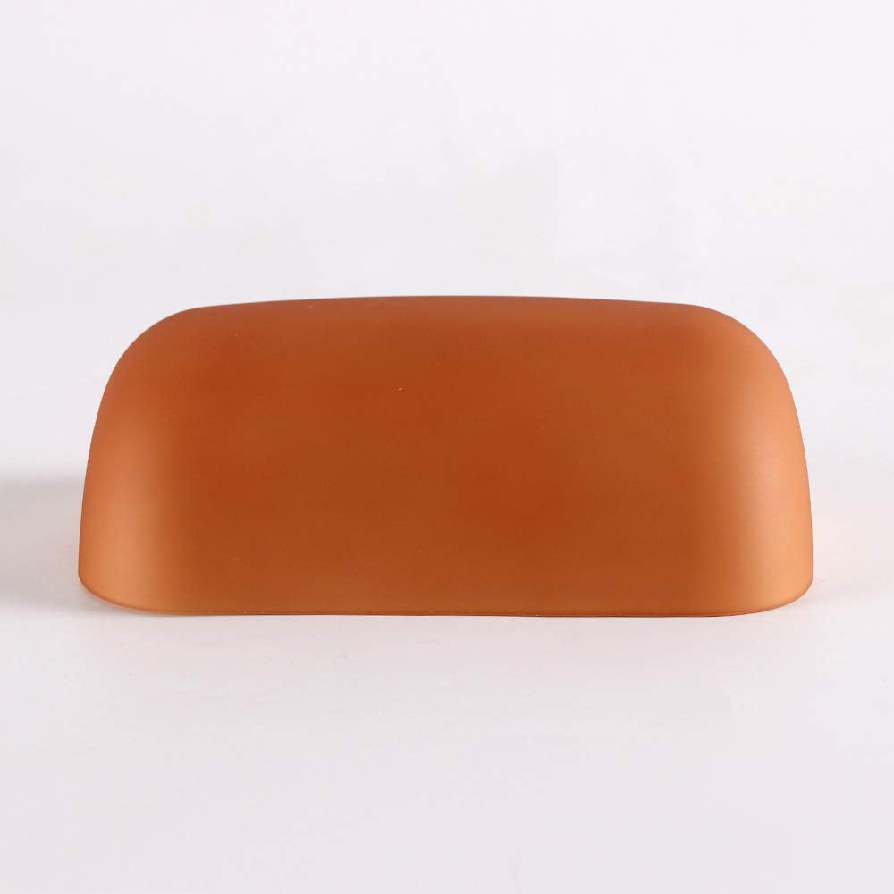 Newrays Glass Bankers Lamp Shade Cover Replacement, Model 604, Matte Orange, Size L8.85 W5.11