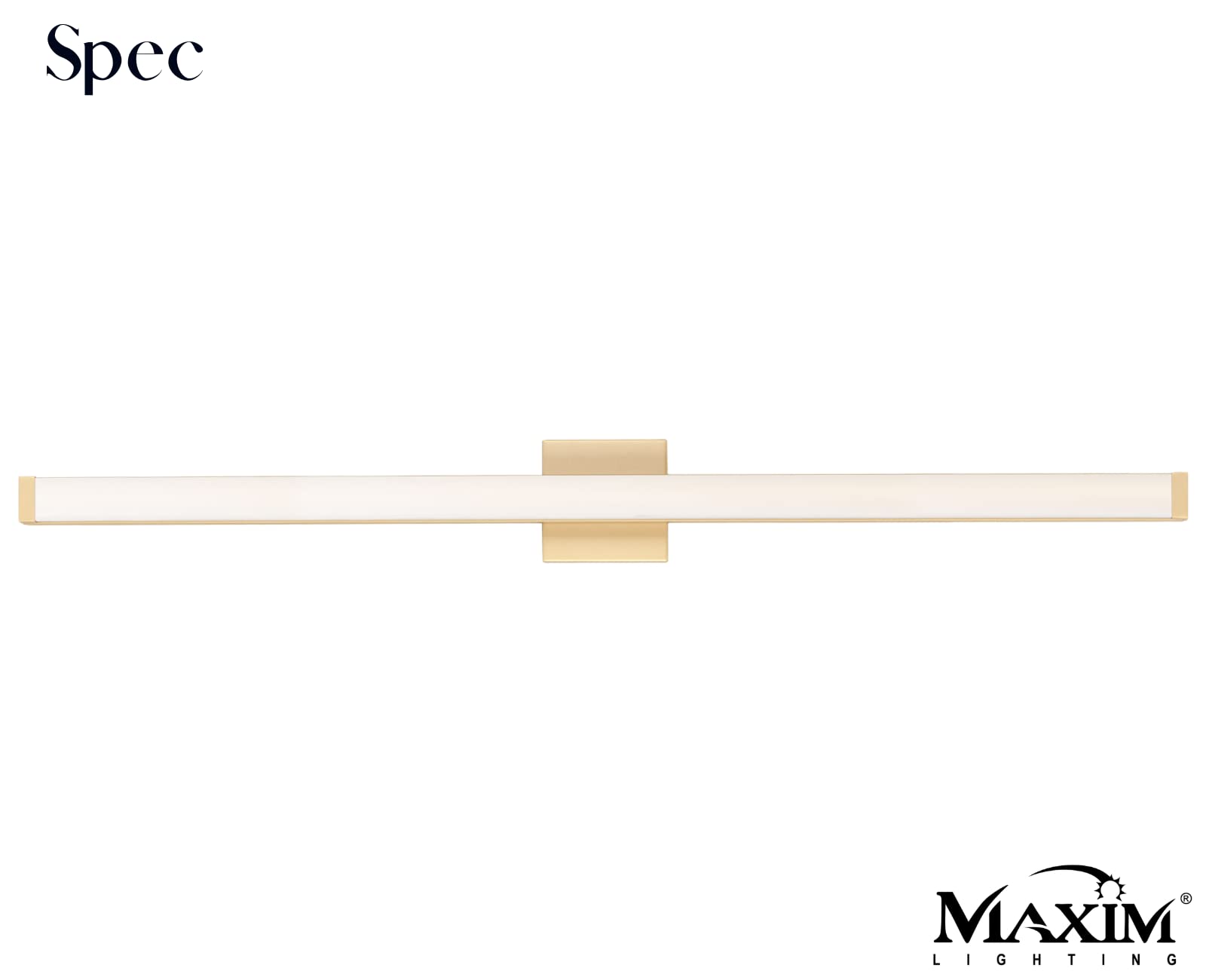 Maxim 52008Gld Spec Collection 48 Inch Dimmable Led Bathroom Vanity Light I 3000K I Gold I Modern Contemporary Light Fixture I P