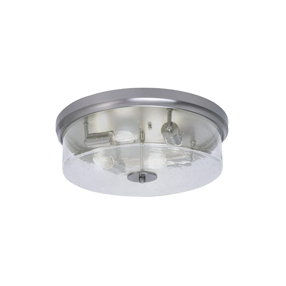 Toltec Lighting 837-BN-0 4 Light Flush Mount-5.5 Inches Tall and 17 Inches Wide, Finish Color: Brushed Nickel, Glass Color: Clear Bubble