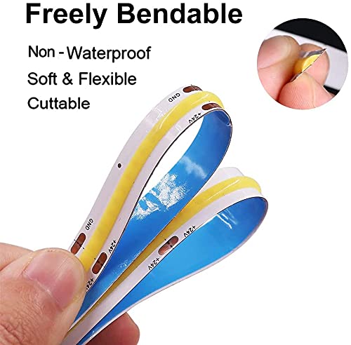 Xunata Flexible Cob Led Strip Lights, 3M/9.9Ft Bendable Cob Led Rope Lights Dc 5V 320 Leds/M Warm White 3000K Non-Waterproof Usb Tape Lights For Tv Backligt, Living Room, Cabinet Lighting Decoration