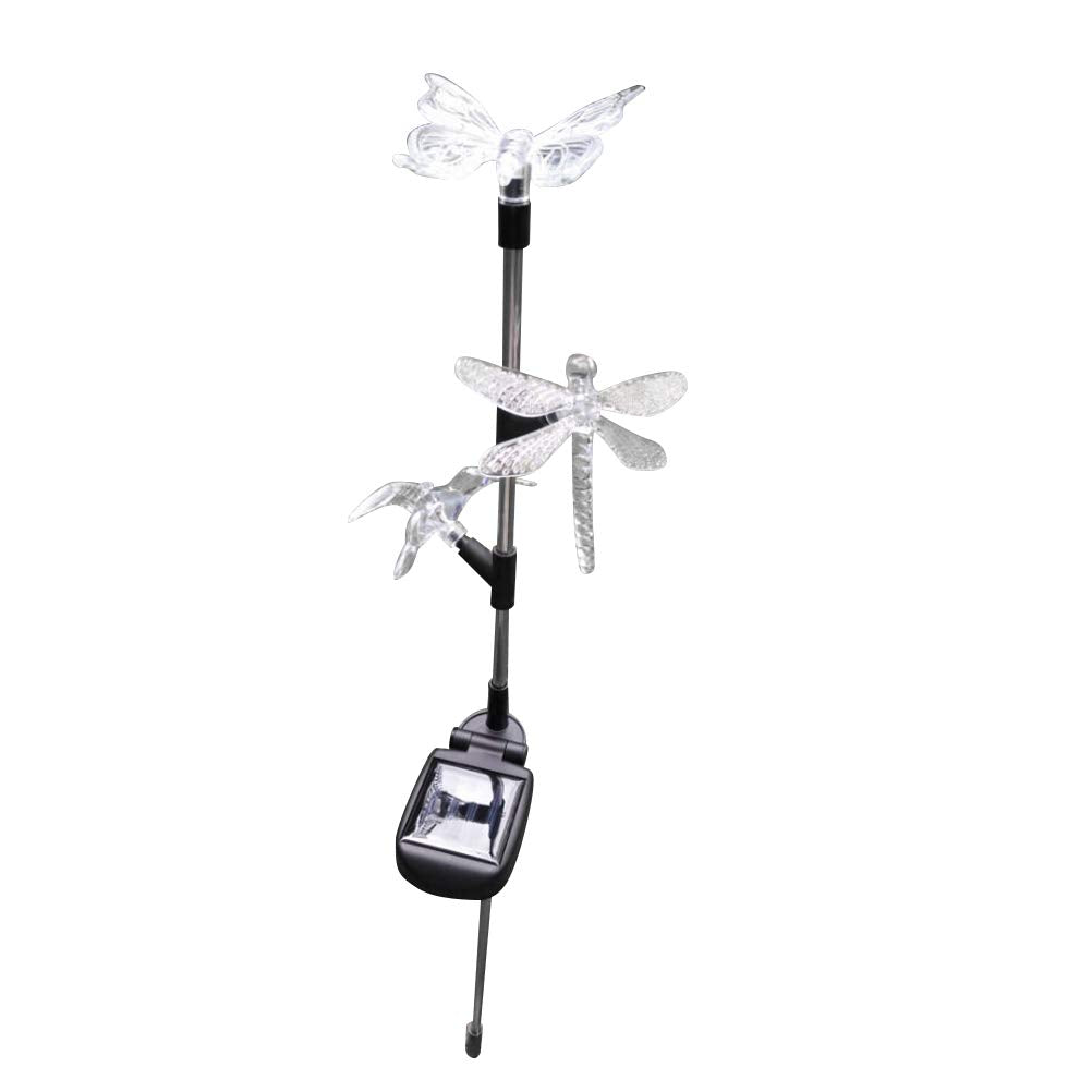 Solar Garden Stake Lights Hummingbird Butterfly and Dragonfly Multi-Color Changing Decorative Landscape Light for Garden Patio L