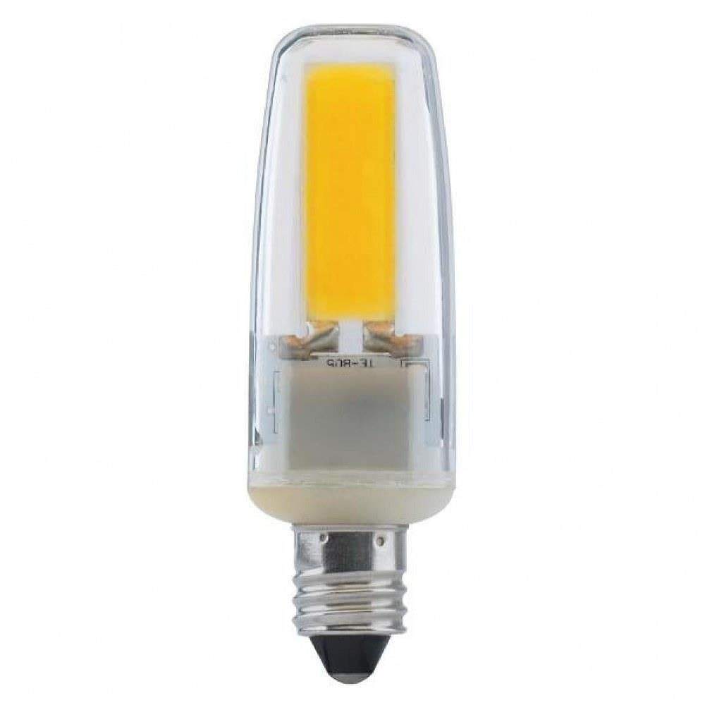 Satco Candelabra Bulb S28684, Clear Glass, Light Finish