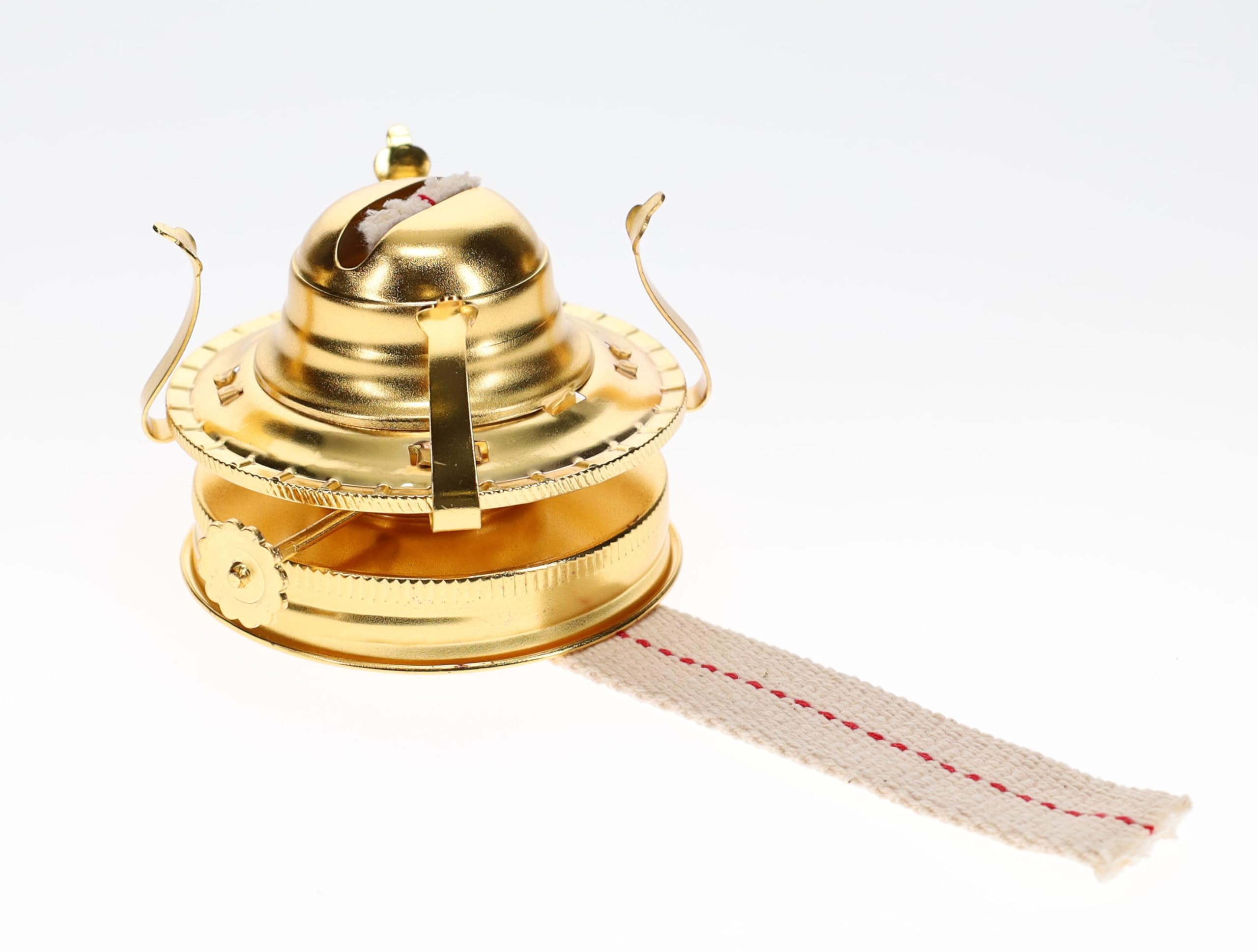 B&P Lamp Kerosene Lamp Burner for Mason Jars, Brass Plated, Model 30286