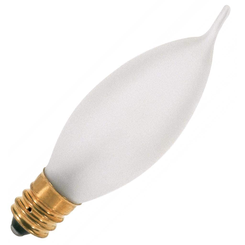 Satco S3276 10 Watt 70 Lumens Ca7 Incandescent Soft White 2700K Candelabra Base Frosted Light Bulb, Dimmable
