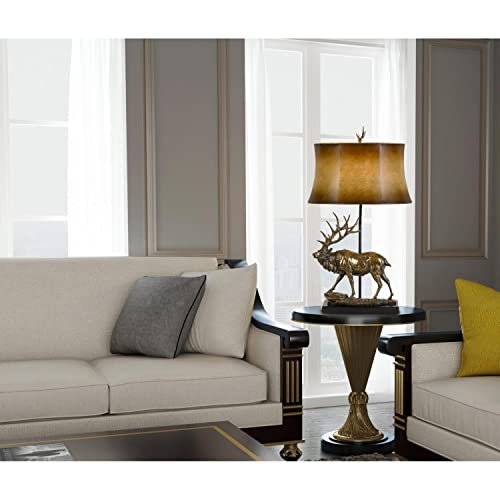 Cal Lighting Bo-2807Tb Animals/Insects One Light Table Lamp From Lodge Collection In Bronze / Dark Finish, 17.00 Inches