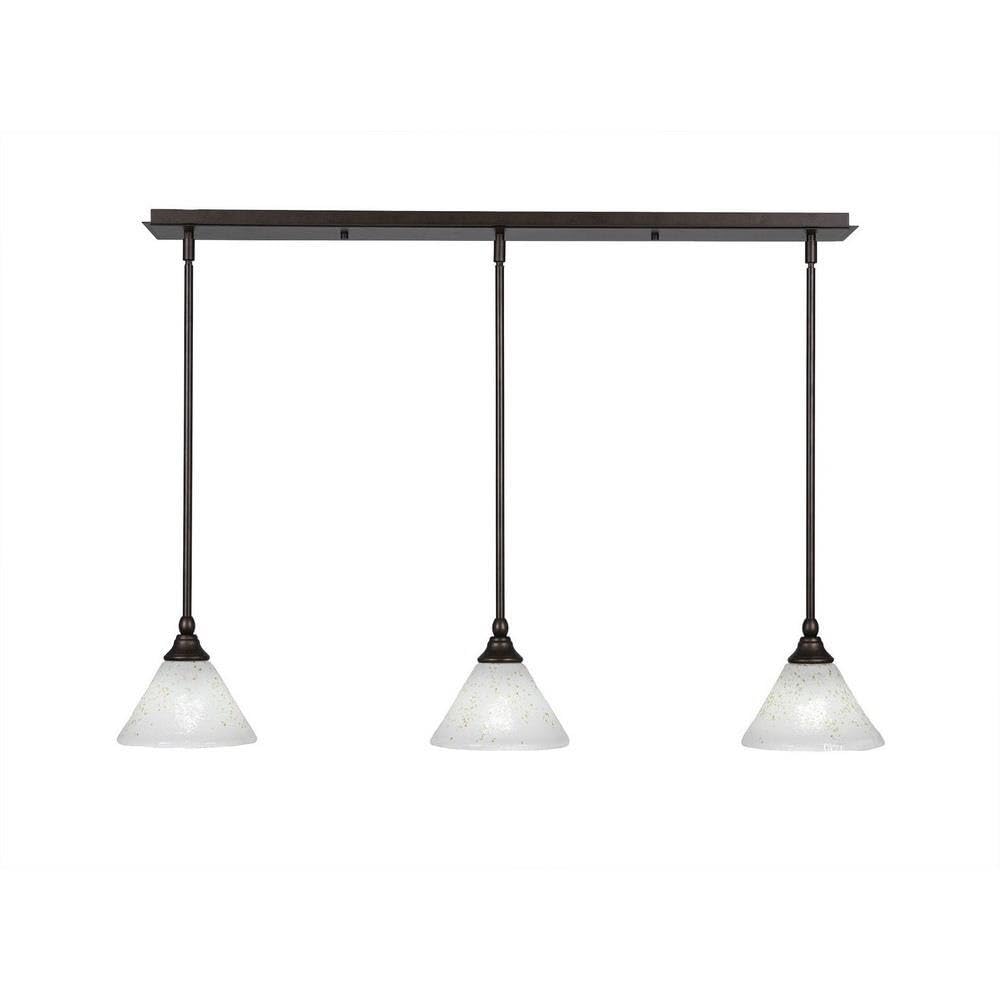 Toltec Lighting 3 Light Linear Pendalier In Bronze (36-Brz-7145)