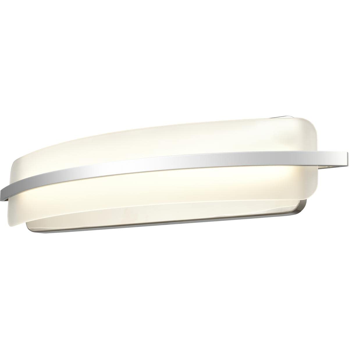 Elk Home Curvato 1-Light Vanity Light, Polished Chrome, Opal Etched Glass, Modern Style