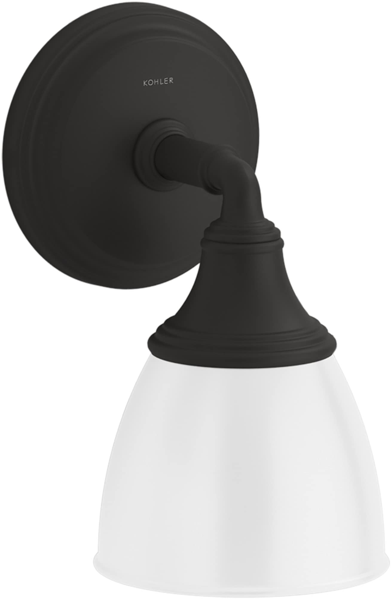Kohler Devonshire Bathroom Vanity Light Fixture, Wall Sconce, 1 Light, Matte Black, Model 10570-BLL, UL Listed, Up/Down Position