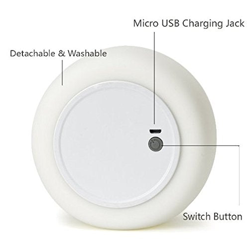 Wonenice Cute Kitty Night Light, Rechargeable Silicone Cute Lamp With Warm White & 7-Color Breathing Modes, Touch Sensor Control, Gift For Women Teen Girls Kids Toddler Baby